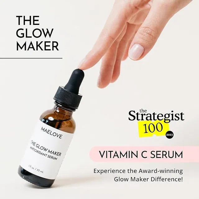 MAELOVE Hydrating Facial Serum with Vitamins C, E, Ferulic Acid and Hyaluronic Acid -1 Fl Oz/30ML (Pack of 1)